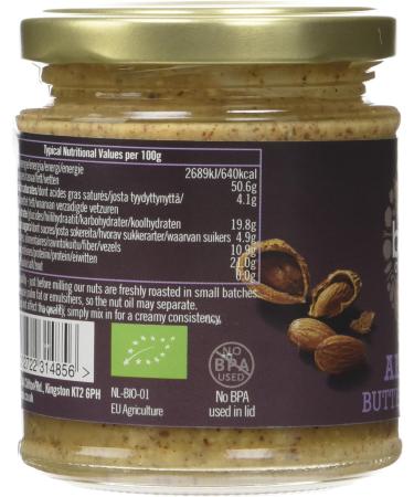 Biona Organic Crunchy Almond Butter 170g - Buy Online on GoSupps.com