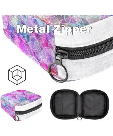Colorful Art Circle Sanitary Napkin Storage Bag - Period & Tampon Makeup Pouch (Color4728) - Buy Online on GoSupps.com