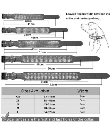 Elegel Leather Dog Collar - Wide Stylish & Safe for All Sizes - Rhinestone Anti-Lost Multiple Colors - Buy Online on GoSupps.com