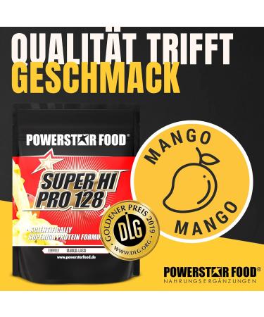 Powerstar Super Hi Pro 128 | Premium Multi-Component Protein Powder Mango Lassi | 80% Protein | Muscle Building Protein Shake (5x1000g) - International Shipping Available - Buy Online on GoSupps.com