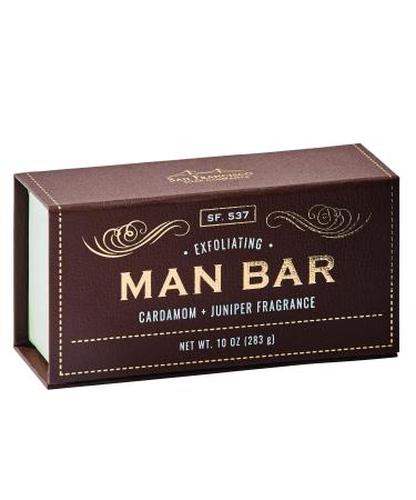 San Francisco Soap Company Exfoliating Man Bar  Cardamom & Juniper  10 Ounce - Buy Online on GoSupps.com