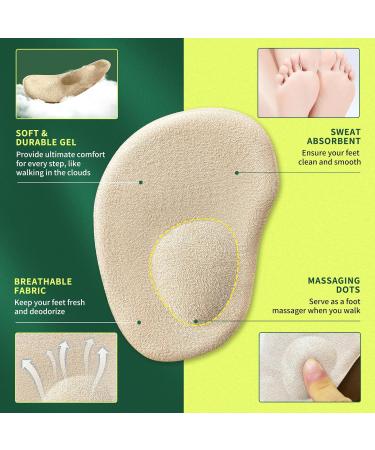 Metatarsal Pads & Heel Inserts for Women | Ball of Foot Cushions & Arch Support | All Day Pain Relief | Reusable Heel Pads for Loose Shoes | 3 Pairs Beige Black & Clear - Buy Online on GoSupps.com