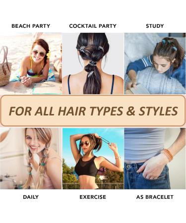 12 Spiral Hair Bands Plastic Hair Bands Multi-Color Hair Bands Comfortable Curly Hair Bands Ponytail Hair Bands for Ladies and Girls with Thick or Thinning Hair - Buy Online on GoSupps.com