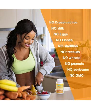1000mg Vitamin C 120 Chewable Tablets 60 Day Supply Supplement for Immune Support Gluten-Free Orange Flavor 1 Pack 120 Count (Pack of 1) - Buy Online on GoSupps.com