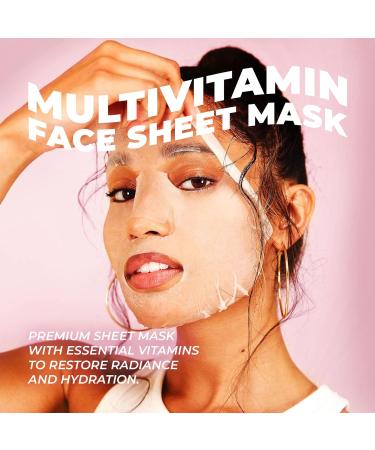 Vitamasques Multivitamin Face Sheet Mask 8-Pack - Restores Radiance, Nourishes Skin, Hydrating & Vegan - Cruelty-Free Multivitamin Mask - Buy Online on GoSupps.com