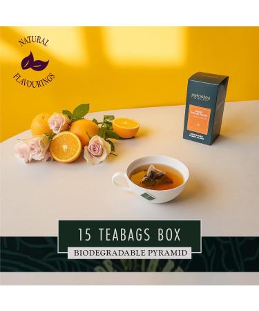 PekoeTea Edinburgh Orange Blossom Oolong Tea - Taiwanese Luxury Blend - 15 Tea Bags - Buy Online on GoSupps.com