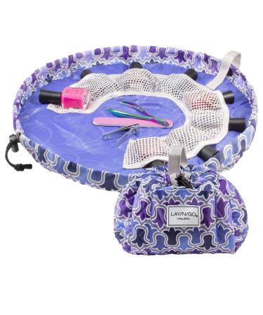 Lay-n-Go NailSpa (18") Manicure & Pedicure Bag "Violet Femme" Lilac Pattern