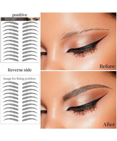 Aresvns 4D Black Eyebrow Tattoos - 99 Pairs | Long-Lasting & Waterproof | Realistic Hair-Like Transfer Sticker Tattoo | Arch Style | Christmas Gift - Buy Online on GoSupps.com