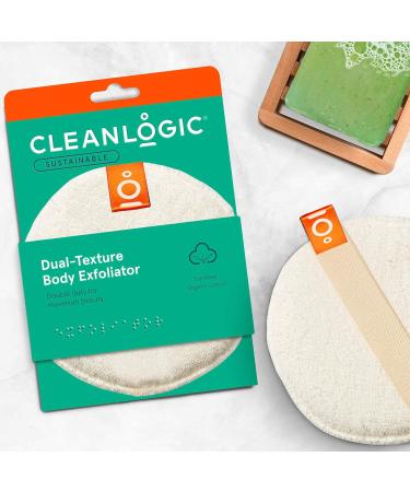 CleanLogic Dual Texture Body Exfoliator - Certified Organic - Pack of 6 - Buy Online on GoSupps.com