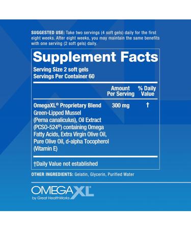 OmegaXL Joint Support Supplement, Natural Muscle Support (60 Softgels) & VitaminXL Vitamin C Supplement for Antioxidant Support, Helps Immune Health and Collagen Production (30 Vegan Capsules) - Buy Online on GoSupps.com
