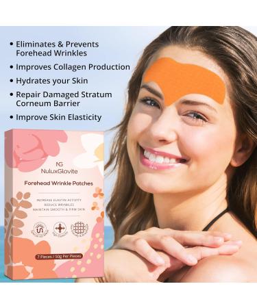 Nuluxglovite Forehead Wrinkle Patches - 7 Pack Anti Wrinkle Patches with Collagen - Natural Ingredients for Forehead and Between Eyes Wrinkle Smoothing - Buy Online on GoSupps.com