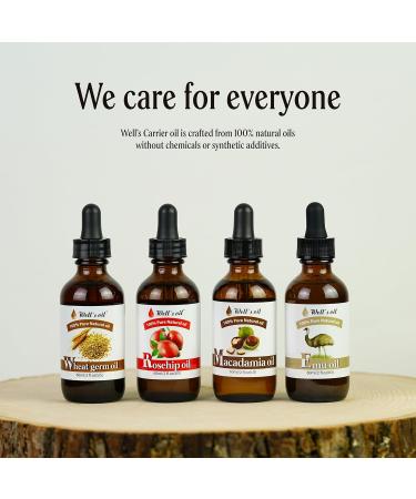 100% Pure Emu Oil - Moisturizing Conditioning & Nourishing for Skin & Hair Care | All-Natural Fatty Acids | Well's Oil (2 Fl Oz / 60 ml - Buy Online on GoSupps.com