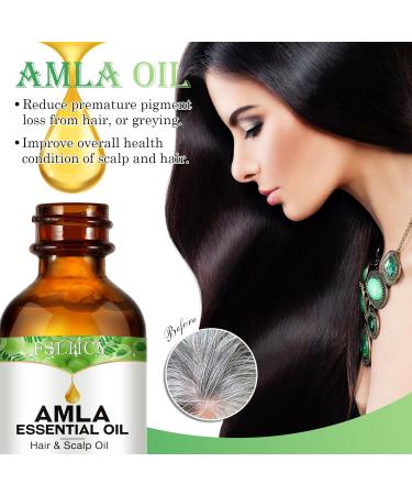 Amla Oil 60ML - Natural & Vegan Hair Oil for Healthy Growth Thicker Fuller Shinier Hair for Men & Women - International Shipping Available - Buy Online on GoSupps.com