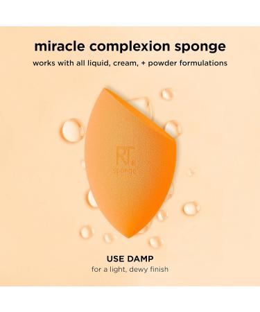 Real Techniques Miracle Complexion Sponge + Concealer Sponge Duo Makeup Blending Sponges For Foundation & Concealer Offers Light To Medium Coverage Natural Dewy Makeup Latex-Free Foam 2 Count 2 count (Pack of 1) Miracle Complexion Sponge and Concealer Spo - Buy Online on GoSupps.com