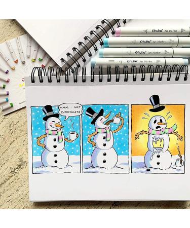 Ohuhu Pastel Markers Brush Tip - 48 Sweet Pastel Colors - Dual Tipped Alcohol Markers for Artists - Honolulu - Buy Online on GoSupps.com