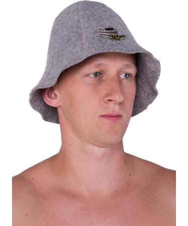 Premium Wool Sauna Hat with Embroidery for Men's & Women's Wellness | Ger3as - Buy Online on GoSupps.com