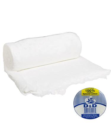 16oz Non-Sterile Natural Cotton Roll | 100% Absorbent | Premium Quality - Buy Online on GoSupps.com