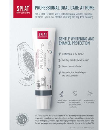 SPLAT Toothpaste 100ML White Plus - Pack of 1 - 100.00 ml for Brighter Smiles - Buy Online on GoSupps.com