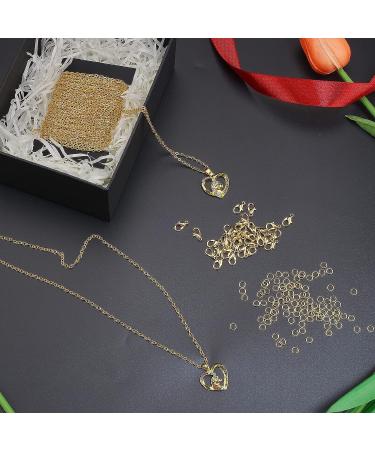 40FT Gold Twisted Curb Chain with Lobster Clasps - Jewelry Making Supplies - Buy Online on GoSupps.com