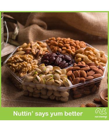 Deluxe Mixed Nuts Gift Basket with Green Ribbon - 1.8 LB Gourmet Bouquet for Holidays, Birthdays & More - Kosher Snack Box for Adults - Healthy Care Package - Buy Online on GoSupps.com