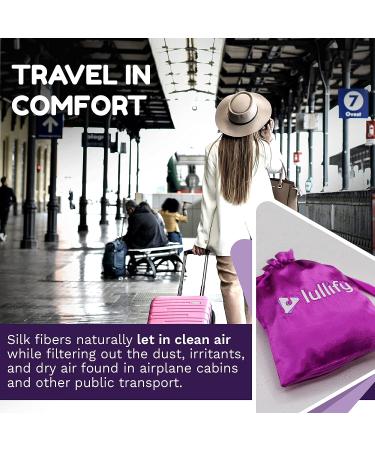Lullify Silk Sleeping Mask and Travel Kit with Headband and Scrunchie for Healthy Natural Sleep Anywhere - Buy Online on GoSupps.com
