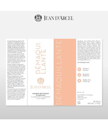 Jean D'Arcel JEAN DARCEL D maQUILLANTE Masque Nettoyant Clarifiant Cleansing mask with toner effect against redness with white tea and Uniclay Clarifying Cleansing Clay Mask 50 ml - Buy Online on GoSupps.com