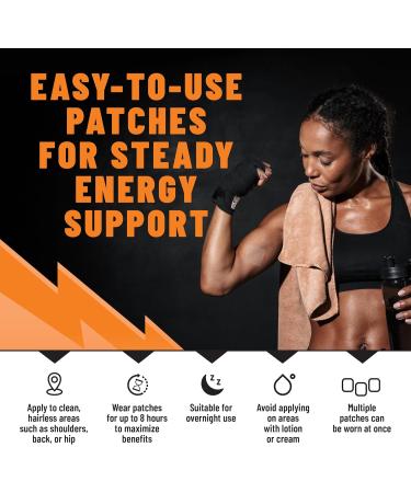 TOLEVITA Energy Patches with Vitamin B12-36 Pcs | Energy Mental Focus & Vitality | Perfect Active Lifestyles Fitness Workouts Travel & Daily Use - Buy Online on GoSupps.com