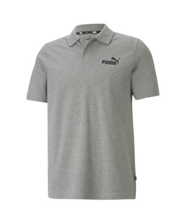 PUMA Men's ESS Pique Polo Polo Shirt (1 Pack) 4XL Medium Gray Heather-cat