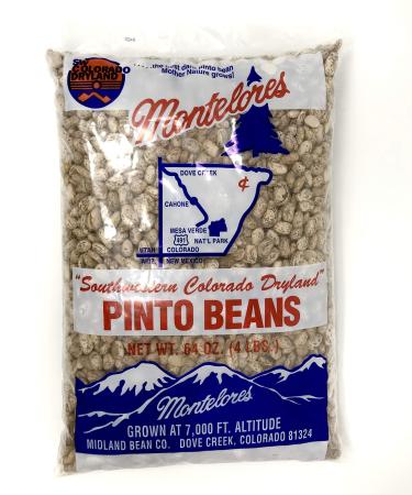 Montelores - Southwestern - Dove Creek Colorado Dryland Pinto Beans- 4 Pound Poly Bag