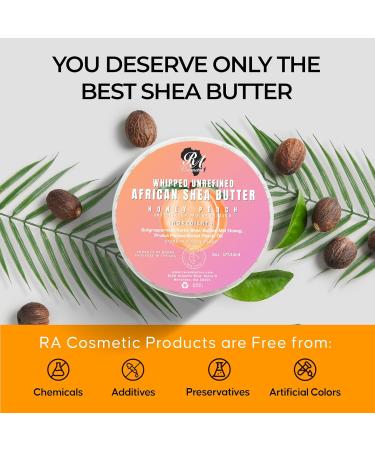 RA COSMETICS Whipped Shea Butter Honey Peach - 100% Pure and Natural African Shea Butter - Ultimate Handcrafted Moisturizer with Essential Vitamins for Radiant Skin and Luscious Hair - 12oz Jar Honey Peach 12 Ounce (Pack of  - Buy Online on GoSupps.com