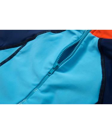 BONVERANO Baby Boys Sunsuit UPF 50+ Swimwear with Zipper and Sun Hat - Blue Fish, 12-18 Months - Buy Online on GoSupps.com