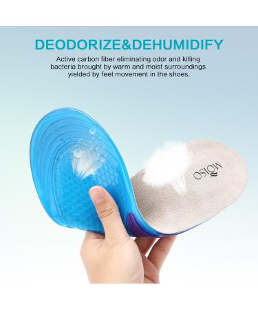 Moiso Gel Insoles - Comfort Massage Orthopedic Arch Support for Walking & Running | Unisex Blue Insoles - Buy Online on GoSupps.com
