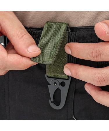 Buxiugk Tactical Keychain Set - 4 Nylon Carabiner Clips for Mountaineering Camping & Hiking - Durable Outdoor Gear in Green - Buy Online on GoSupps.com