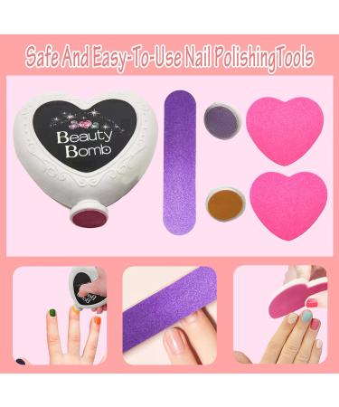 Kids Nail Polish Set with Nail Dryer & Manicure Tools - Spa Toys for Girls Ages 7-12 - Glitter Fake Nails & More - Buy Online on GoSupps.com
