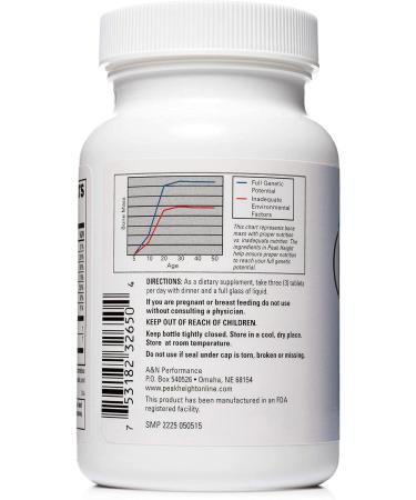 Peak Height Height Maximizer - 90 Tablets (Pack of 12) | Increase Height Supplement - Buy Online on GoSupps.com