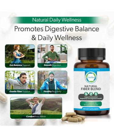 TRUEMED 3-in-1 Fiber Supplement 750mg Organic Blend with Psyllium Husk Chia & Flax Seed Plant-Based Fiber Capsules for Digestive Health & Cardiovascular Wellness Made in USA 90 Count - Buy Online on GoSupps.com