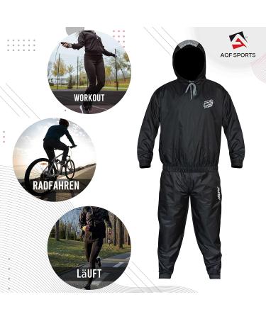 AQF Sauna Suit for Men - SwitZs Fitness Training & Jogging Suit | Black XL - Boost Weight Loss & Maximize Workouts - Buy Online on GoSupps.com