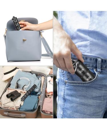 Outdoor Pill Box - Flexible Stackable Aluminum Travel Keychain for Vitamins Medicine & Supplements - Buy Online on GoSupps.com