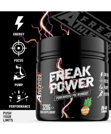 Freak Power Tropical Pre Workout Powder 320g - Boost Energy and Performance - Buy Online on GoSupps.com