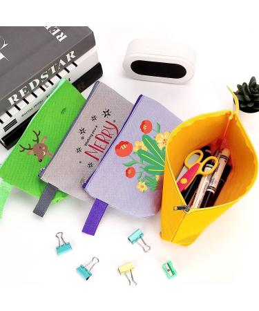 Sinzip Cotton Canvas Makeup Bag 10-Piece Set | Multi-Purpose Travel Toiletry Pouch | DIY Craft & Pencil Bag | Blank Cosmetic Bag with Zipper and Strap | Multicolor 02 - Buy Online on GoSupps.com