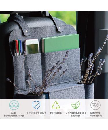 Buy Lucky Sign Car Organizer Backrest Protector - Multi Storage Options for Motorhomes | 62x41 cm Dark Grey - Buy Online on GoSupps.com