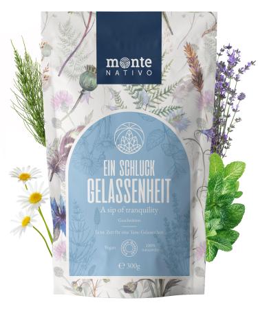 Serenity Tea Monte Nativo 300g - a high -quality herbal mixture - lavender chamomile tea peppermint tea and box tea - as a sleep tea relaxation tea or tea gift - loose herbal tea 300 g (1 Pack)