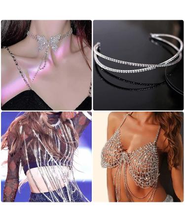 BLINGINBOX Rhinestones Chain 10 Yards SS16/4mm Crystal Glass Sew On Trim - Silver Bottom | 4mm Crystal Cup Chain for Crafts | Sparkling Rhinestone Embellishments - Buy Online on GoSupps.com