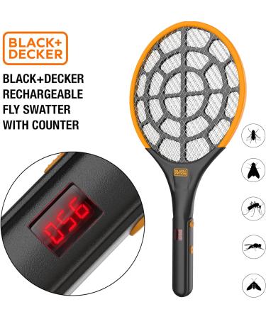 BLACK+DECKER Bug Zapper Fly Swatter Electric - Indoor & Outdoor Fly Zapper with Counter - Heavy Duty Pest Control for Flies, Mosquitoes, Gnats - Buy Online on GoSupps.com