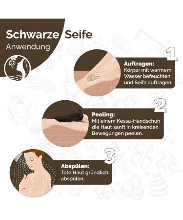 Fatima s Garden Black Seif - 100% Natural Moroccan Beldi Soap for Skin Peeling with Olive Oil - 150g (1 Pack) - Shop Internationally - Buy Online on GoSupps.com