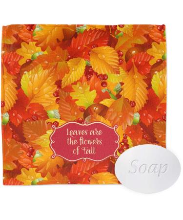 YouCustomizeIt Personalized Fall Leaves Washcloth Square (12" x 12")