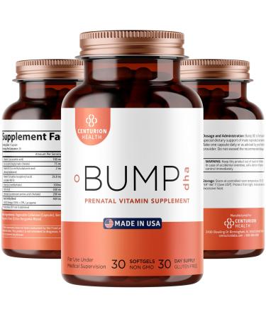 Centurion Labs Premium Prenatal Vitamins 10 Powerful Ingredients with DHA EPA Folate and Vitamin B12 All Natural Pregnancy Supplement for Fetal Development and Pregnancy Support 30 Softgels