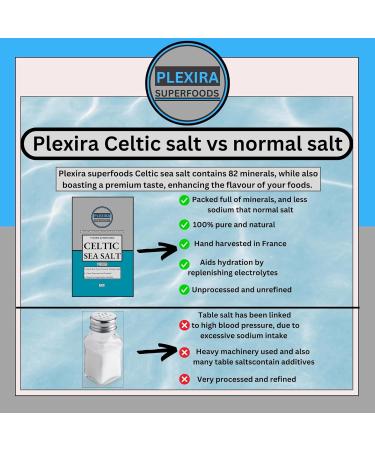 Plexira Superfoods Celtic Sea Salt 600g - 100% Natural Grey Coarse Salt with 82 Minerals - Buy Online on GoSupps.com