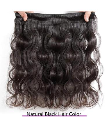 BEANATASHA Body Wave Bundles 16-20 Inch 10A Brazilian Virgin Human Hair Extensions - Natural Black, Double Weft, Anti-shedding, Full & Thick - 3 Bundle Deals - Buy Online on GoSupps.com