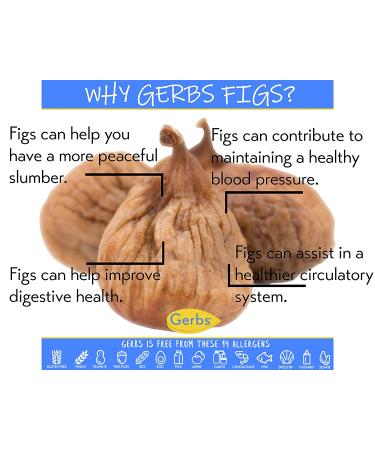 GERBS Dried Whole Figs 2 LBS | Allergy Friendly | Sulfur Dioxide Free | Vitamin C Boost | Gluten & Peanut Free - Buy Online on GoSupps.com